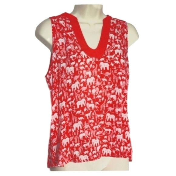 Maeve By Anthropoligie Safari Top Red Size 4 - Picture 2 of 13